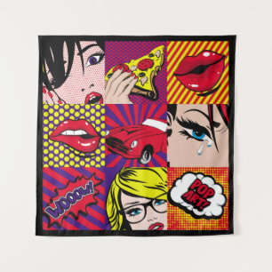 Tapiz Tarjeta de arte pop Patrón de ilustración, arte, c