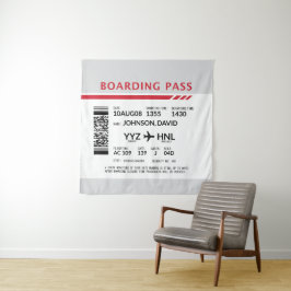 Tapiz Tarjeta de embarque - Gris