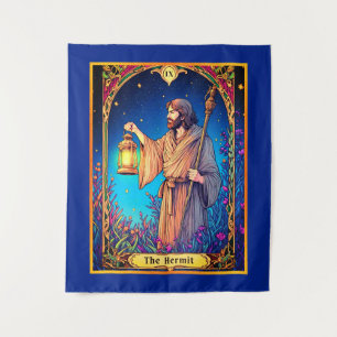 Tapiz Tarjeta de Tarot Art Nouveau, El Ermitaño