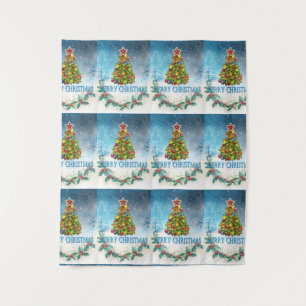 Tapiz Tarjeta navideña Merry