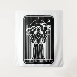 Tapiz Tarot Alta Sacerdotisa Fumando Marihuana Ocultismo