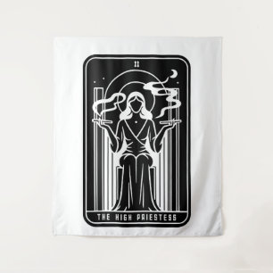 Tapiz Tarot Alta Sacerdotisa Fumando Marihuana Ocultismo