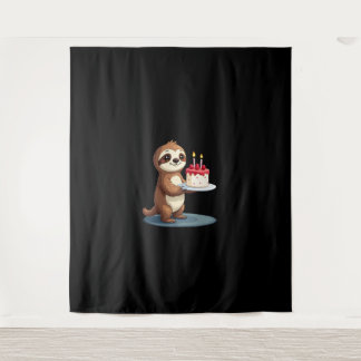 Tapiz Tarta de cumpleaños divertida con disfraz de perez