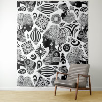 Tatuaje tribal de retrato Chica africano