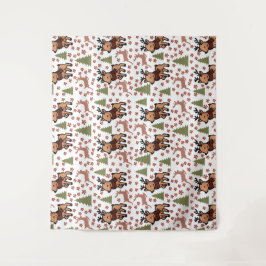 Tapiz Taza floral linda de reno