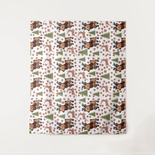 Tapiz Taza floral linda de reno