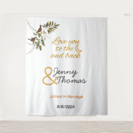 Tapiz Te amo a la luna y de vuelta editable