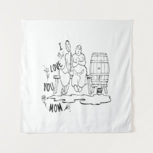 Tapiz ¡Te amo mamá! Camiseta