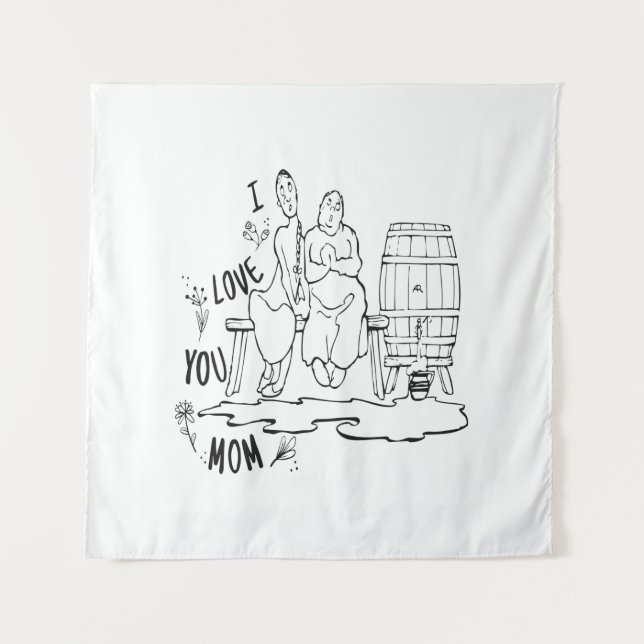 Tapiz ¡Te amo mamá! Camiseta (Anverso)