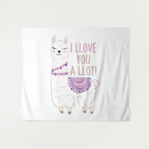 Tapiz Te amo mucho - Llama divertida
