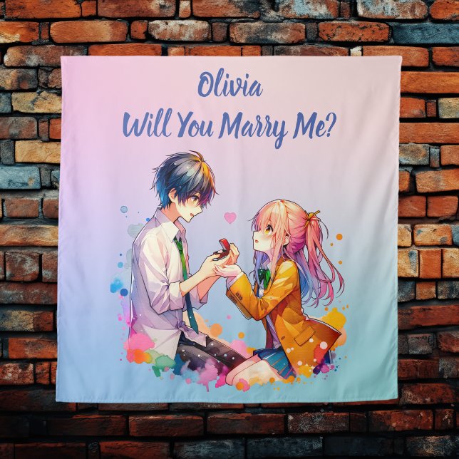 Tapiz ¿Te casarás conmigo? | Propuesta De Matrimonio De  (Subido por el creador)