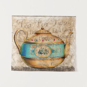 Tapiz Té Pot antiguo