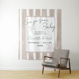 Tapiz Te Veré Pronto Cumpleaños Baby Shower Rayas Vertic