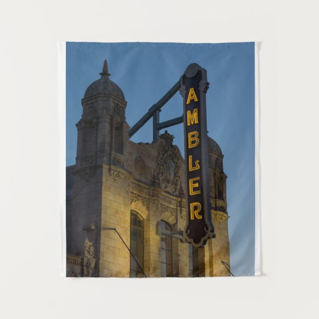 Tapiz Teatro Ambler en Twilight Ambler PA (Anverso)