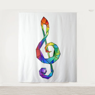 Tapiz Tecla musical arcoiris tremendo clef