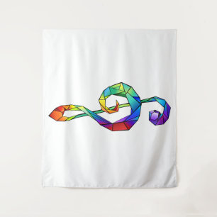 Tapiz Tecla musical arcoiris tremendo clef