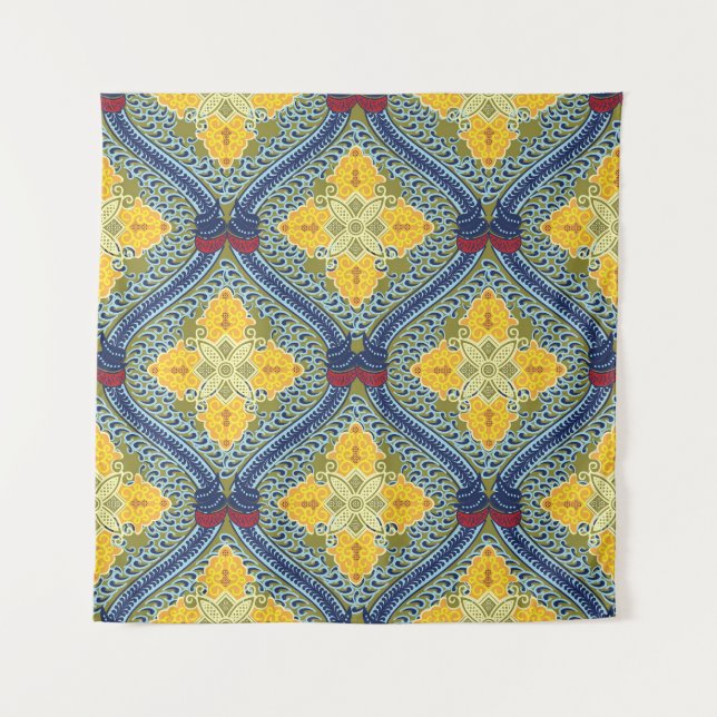 Tapiz Técnica de tinte indonesio batik (Anverso)