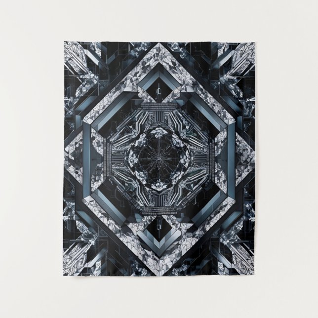 Tapiz Tecnología de resumen moderna: Geo-Cyberpunk ZX-91 (Anverso)