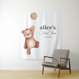 Tapiz Teddy Bear Sexo Neutral Baby Shower