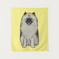 Teegan the Keeshond Cute Cartog Dog