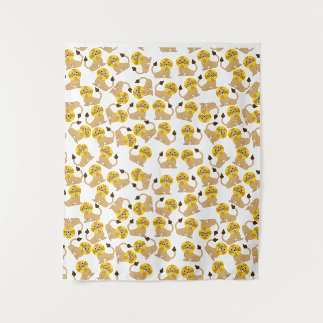 Tapiz Tejido de leones (Anverso)