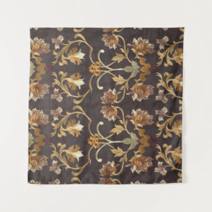 Tapiz Tejidos vintage con flores bordadas, fondo