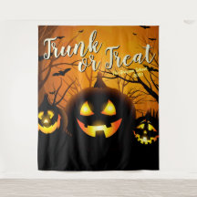 Telarara o Trato Halloween Calabazas Foto Fondo
