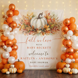 Tapiz Telón de bienvenida para baby shower de calabaza E