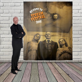 Tapiz Telón de fondo colgante de Halloween de familia de