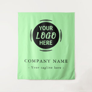 Tapiz Telón De Fondo Con Logotipo De Empresa Personaliza