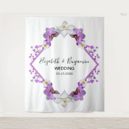 Tapiz Telón de fondo de cabina de fotos de boda con acua