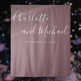 Tapiz Telón de fondo de cabina de fotos de boda con guió