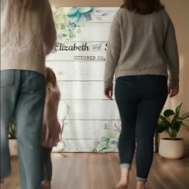 Tapiz Telón de Fondo de Cabina de Fotos de Boda Suculent