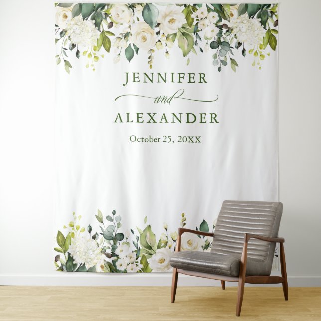 Tapiz Telón de fondo de cabina de fotos de bodas con veg (In situ)