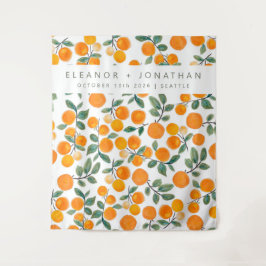 Tapiz Telón de fondo de cabina de fotos de naranja cítri