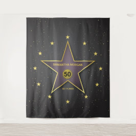 Tapiz Telón de fondo de cumpleaños de estrella de fama B