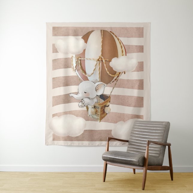 Tapiz Telón de fondo de ducha virtual neutral con globo  (In situ)