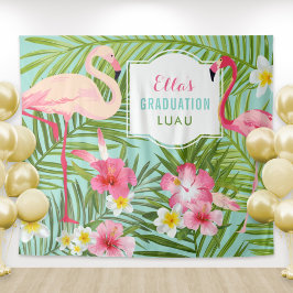 Tapiz Telón de fondo de fiesta hawaiana de graduación de