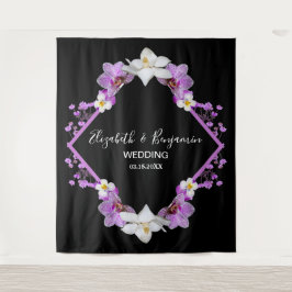 Tapiz Telón de Fondo de Fotografía de Boda con Acuarela 