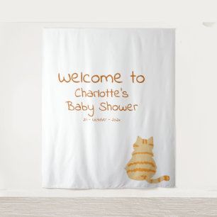 Tapiz Telón de fondo de fotos para baby shower de gato n