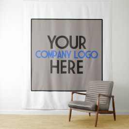 Tapiz Telón de fondo del logotipo de la feria comercial 