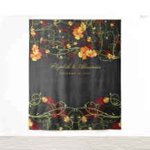 Telón de fondo floral de hibiscos amarillos y golo