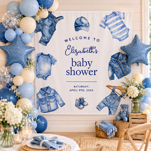Tapiz Telón de fondo para baby shower con tema de mezcli