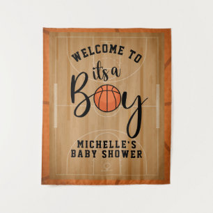 Tapiz Telón de fondo para baby shower de baloncesto
