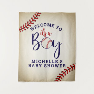 Tapiz Telón de fondo para baby shower de béisbol