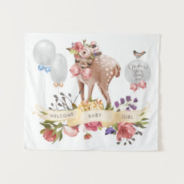 Tapiz Telón de fondo para baby shower de Oh Deer Baby