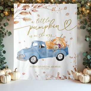Tapiz Telón de fondo para baby shower de otoño de una pe