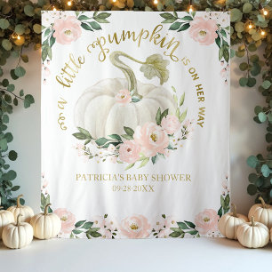 Tapiz Telón de fondo para baby shower de otoño de una pe