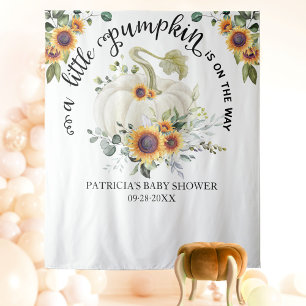 Tapiz Telón de fondo para baby shower de otoño de una pe