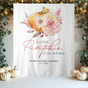 Tapiz Telón de fondo para baby shower de otoño "Una pequ